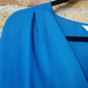 NWT - Simply Be Blue Asymmetrical Blouse - 24